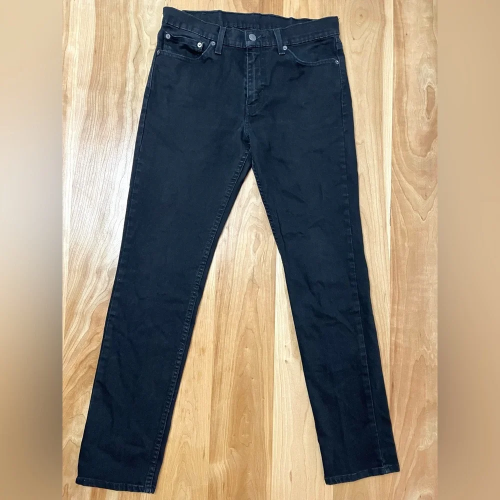 Levi’s 511 Black Slim Straight Leg Stretch Jeans 32x32 Denim